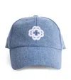Maje Womens Bleus Logo-embroidered Adjustable Denim Cap In Blue