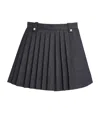 Maje Denim Pleated Skort In Black