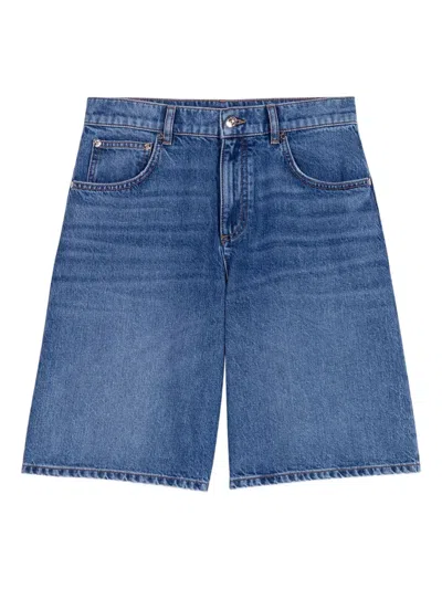 Maje Denim Shorts In Blue