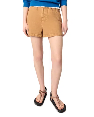 MAJE DENIM SHORTS IN BEIGE