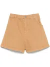 Maje Denim Shorts In Neutrals