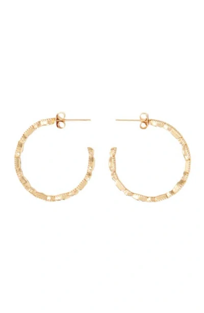 Maje Diamanté-embellished Large Hoop Earrings In Gold