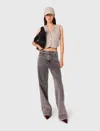 Maje Womens Light Grey Rhinestone-embellished V-neck Stretch-woven Waistcoat In Neutral