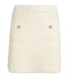 Maje Diamond-pattern Mini Skirt In White