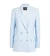 Maje Double-breasted Blazer In Blue