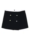 Maje Double-breasted Button-detail Shorts In Black