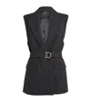 Maje Double-breasted Waistcoat In Black