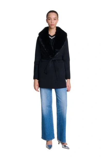 MAJE MAJE DOUBLE-FACED MID-LENGTH COAT