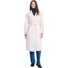 Maje Double-faced Mid-length Coat In Ecru