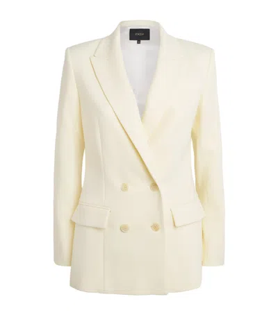 Maje Double-breasted Blazer In Yellow