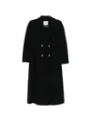 Maje Double-breasted Tailored-collar Coat In Multi