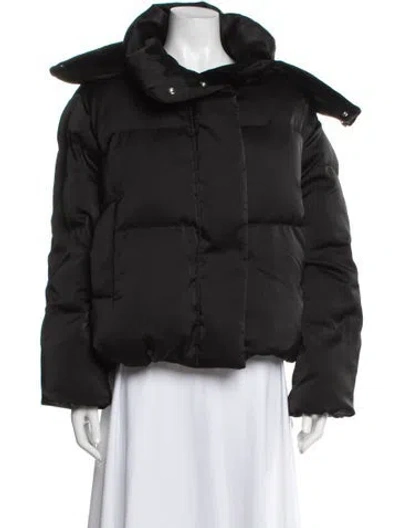 Pre-owned Maje Down Coat In Black