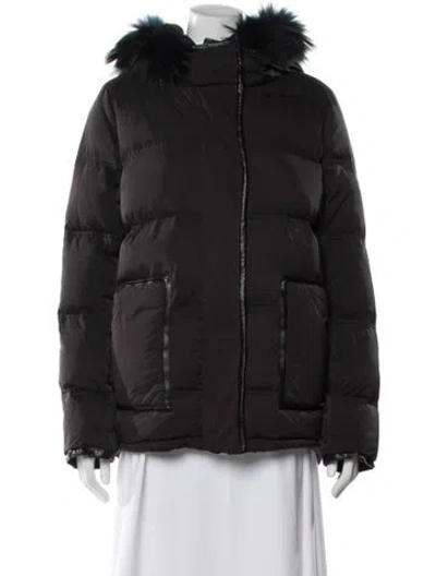 Pre-owned Maje Down Jacket In Black