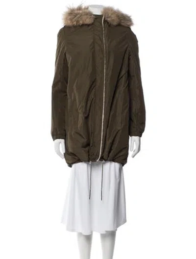 Pre-owned Maje Down Jacket In Green
