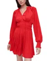 Maje Robe En Satin Cintr E La Taille