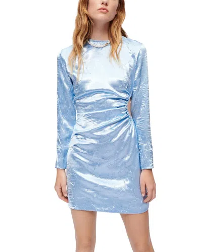 Maje Woman Short Dress Sky Blue Size 10 Polyester