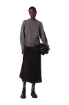 Maje Dual-material Maxi Dress In Multi