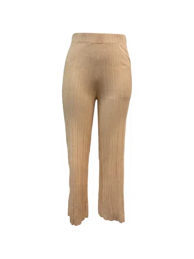 Pre-owned Maje Elasticated-waistband Trousers In Neutral