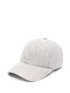 Maje Embellished Baseball Cap In White