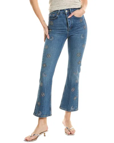 MAJE EMBELLISHED BLEU STRAIGHT LEG JEAN