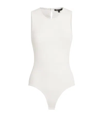 Maje Embellished Bodysuit In White