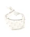 Maje Embellished Bow Bag In White Leather In White