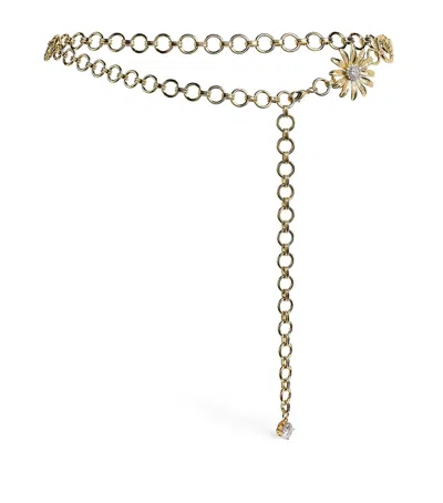 Maje Embellished Chain Belt In Gold