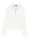 Maje Embellished-collar Polo Top In White
