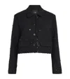 Maje Embellished Cropped Jacket In Black