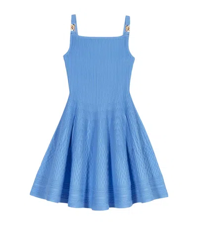 Maje Embellished Knit Mini Dress In Blue
