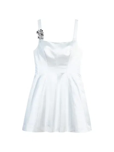 Maje Embellished Mini Dress In White