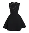 Maje Embellished Mini Skater Dress In Multi