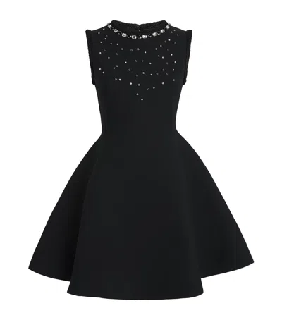 MAJE EMBELLISHED MINI SKATER DRESS