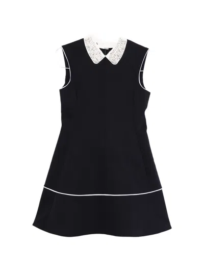 Maje Embellished-collar Mini Dress In Black