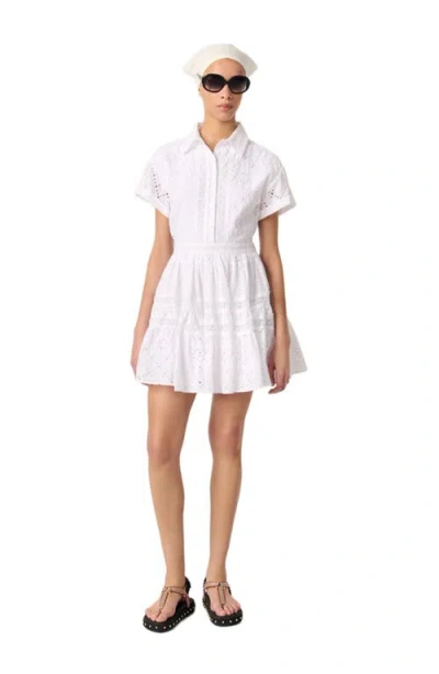 MAJE MAJE EMBROIDERED BABYDOLL DRESS