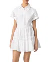 Maje Ribrody Embroidered Mini Dress In White