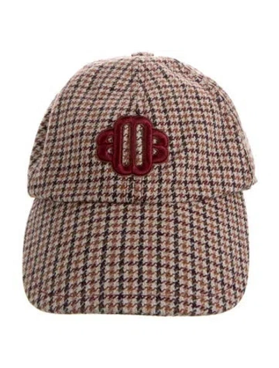 Pre-owned Maje Embroidered Baseball Cap In Neutrals
