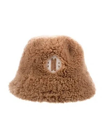 Pre-owned Maje Embroidered Bucket Hat In Neutral