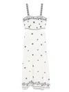 Maje Embroidered Cut-out Maxi Dress In White