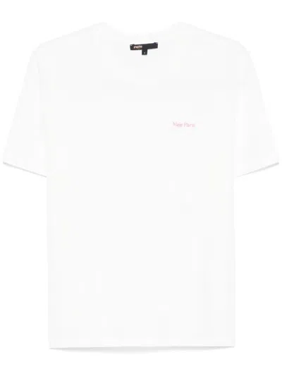 Maje Embroidered-logo T-shirt In White