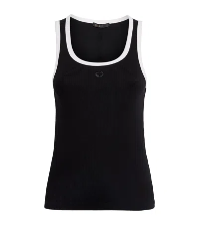 Maje Embroidered Logo Tank Top In Black