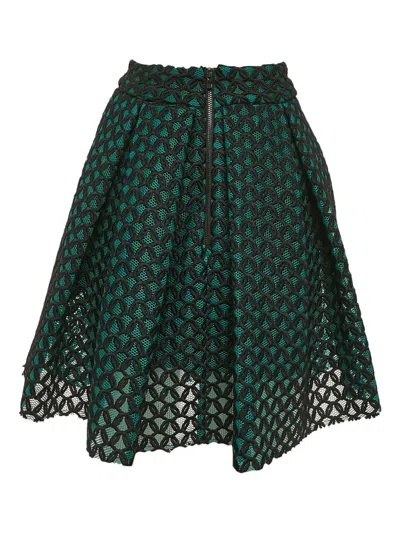 Pre-owned Maje Embroidered Mesh Midi Skirt