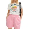 Maje Embroidered Pull-on Shorts In White