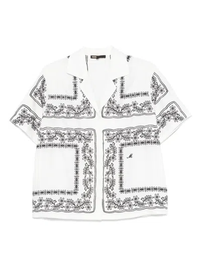 Maje Embroidered Shirt In White