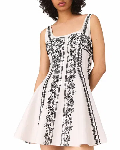 MAJE EMBROIDERED STRAP DRESS