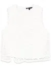 Maje Embroidered Tank Top In White
