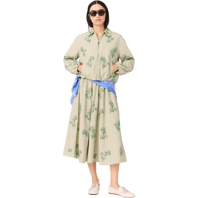 MAJE MAJE EMBROIDERED TECHNICAL BOMBER JACKET