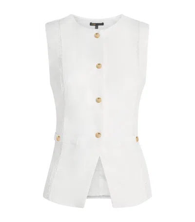 Maje Embroidered Waistcoat In White