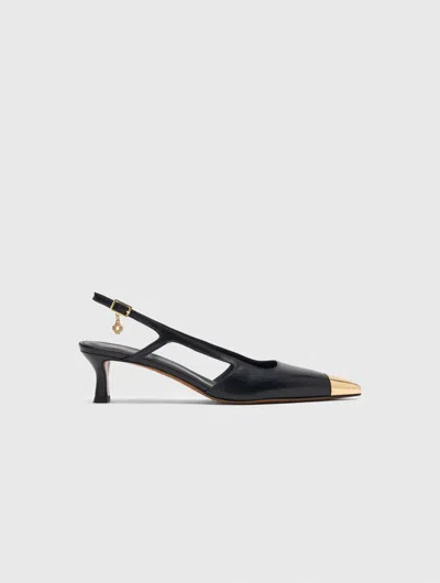 Maje Escarpins Slingback En Cuir Lisse In Multi