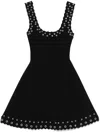Maje Roeillety Grommet-trim Mini Dress In Black